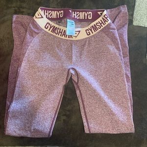 Gymshark Leggings - Claret Marl/Pink